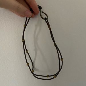 Black and brown beaded choker